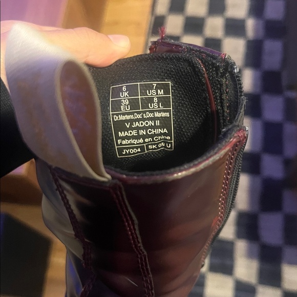 Dr. Martens burgundy platform boots - Picture 7 of 7